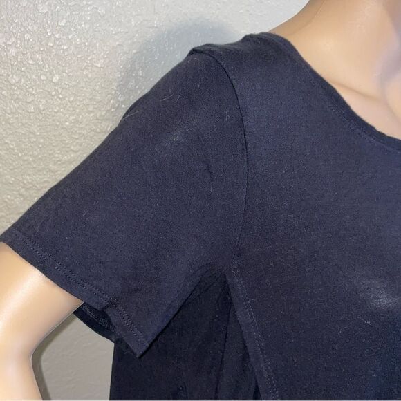Shop Basic Black Blouse With Gold Button Detail Along Sides Size XL - Picture 6 of 11